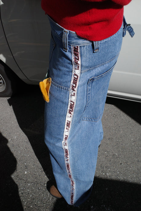 90s FUBU gimmick denim with leather goods
