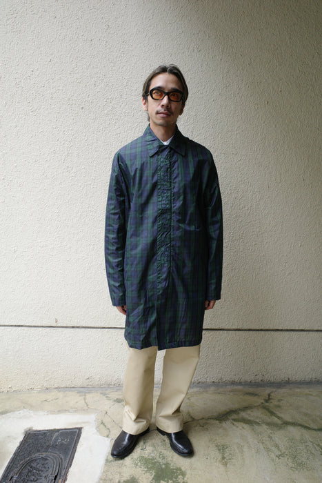 90s A BATHING APE blackwatch nylon coat