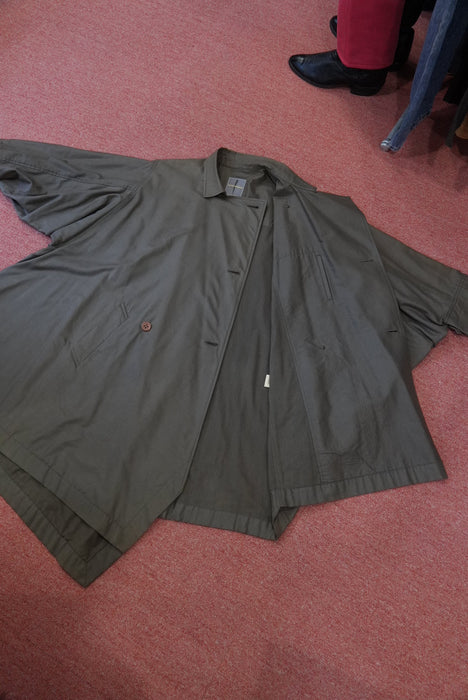 80s ISSEY MIYAKE oild cotton WIND COAT