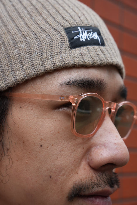 40s French square sunglass rose