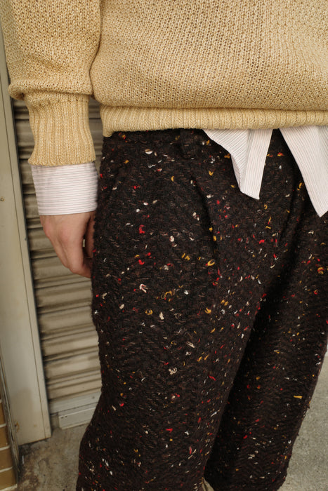 HAPPYEND HOKKORI tweed pants CHOCO