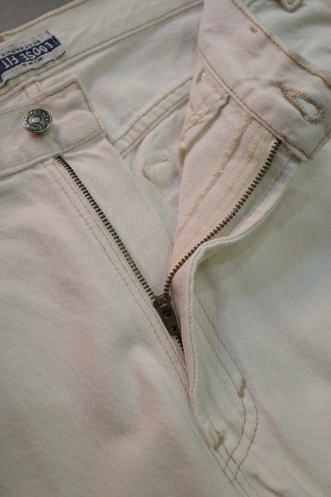 90s GAP LOOSE white denim