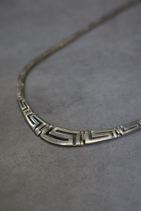 spiral silver necklace