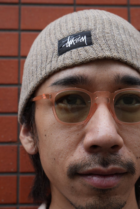40s French square sunglass rose