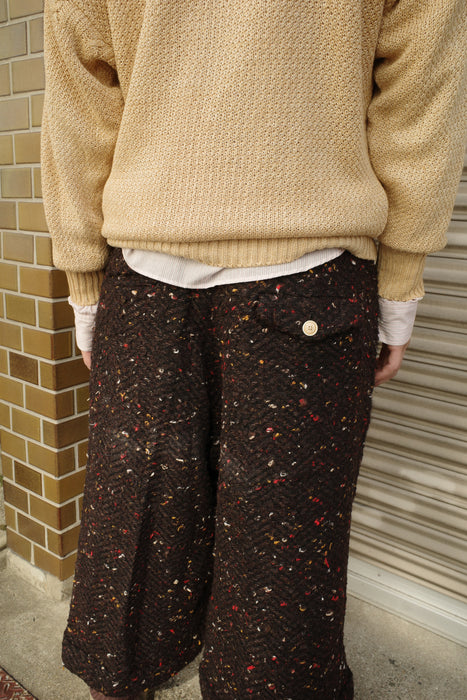 HAPPYEND HOKKORI tweed pants CHOCO