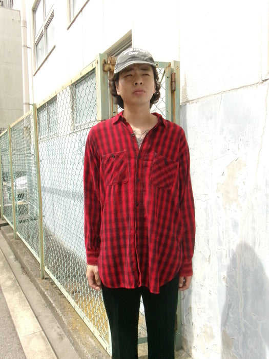 40s 5Brother printed flannel shirt