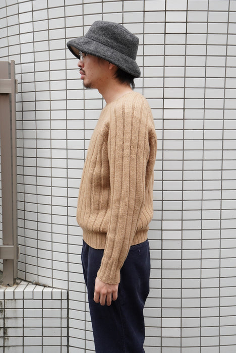 Ralph Lauren camelhair × lambswool hand knit