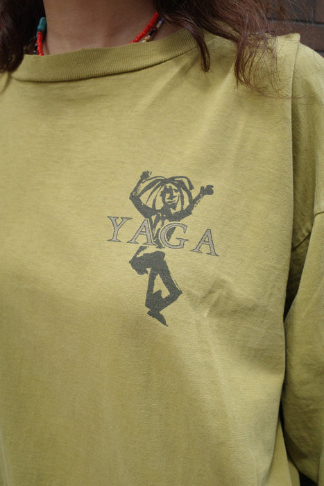 90s YAGA print long sleeve tee