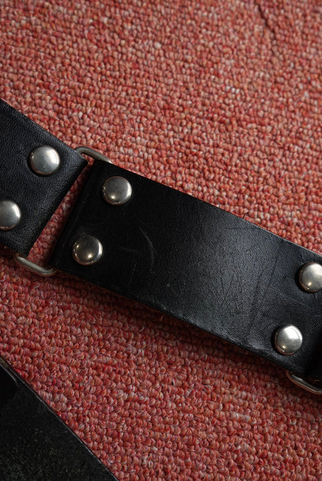 leather studs ring belt