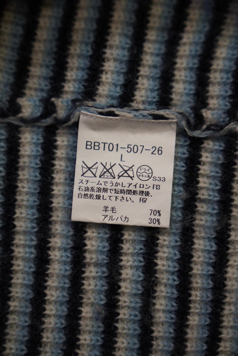 00s BURBERRY border alpaca knit