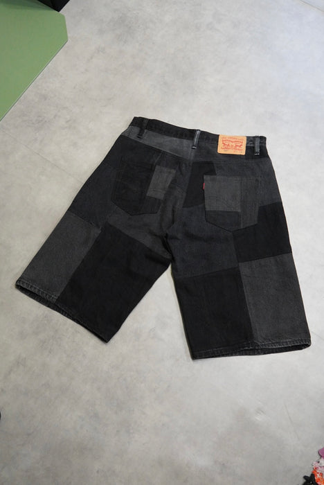 patchwork black denim