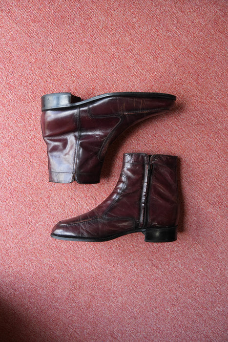 90s FLORSHEIM U tip sidezip boots