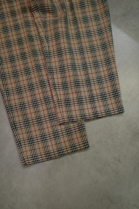 90s ALFRED DUNNER tartan easy pants