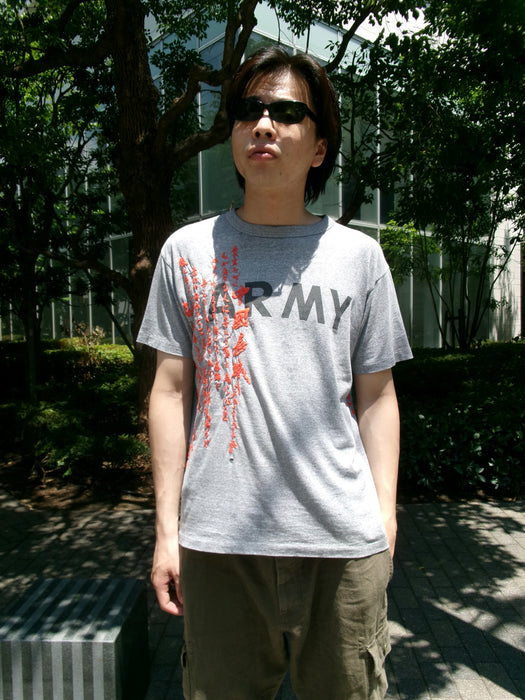 90s 中国長城 hand stitch tee