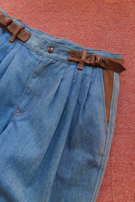 80s THE LEATHER RANCH DU CAIR leather custom denim