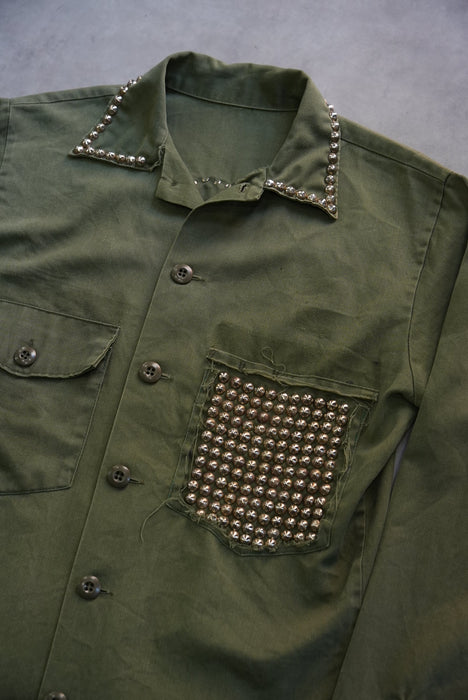80s U.S.ARMY studs custom shirt jacket