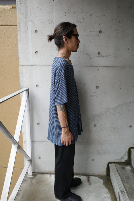 90s Ralph Lauren linen×cotton border tee
