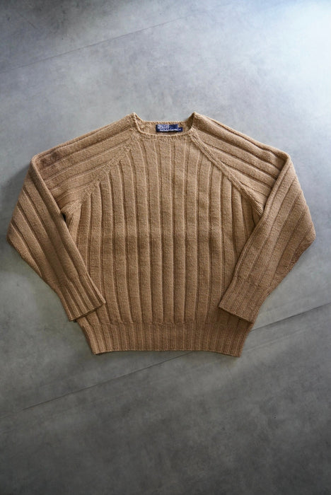 Ralph Lauren camelhair × lambswool hand knit