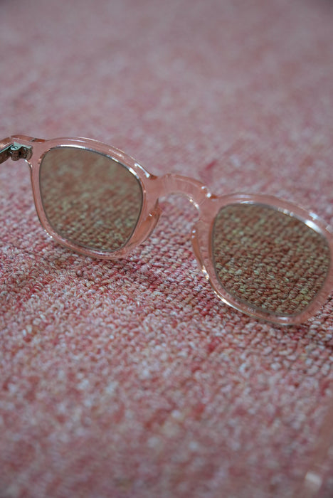 40s French square sunglass rose