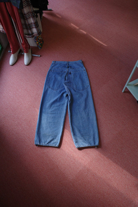 90s FUBU gimmick denim with leather goods
