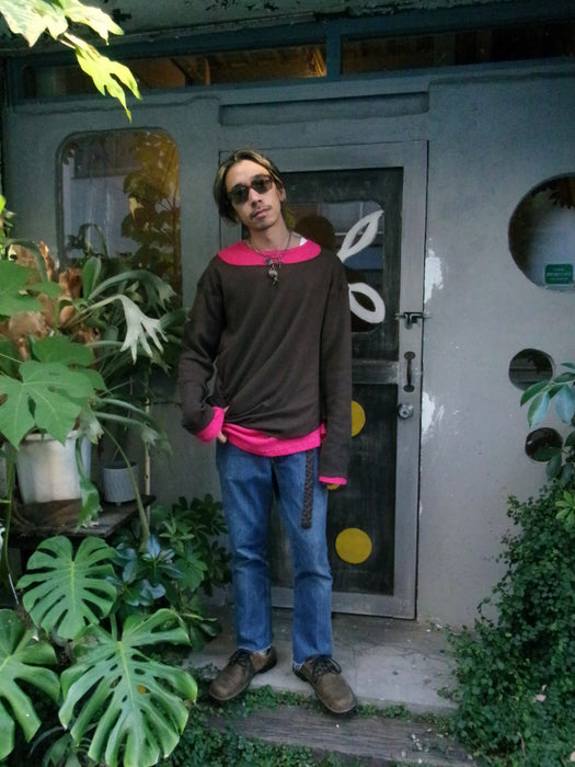 NAM Banana Ensemble Tee Brown/Pink size1
