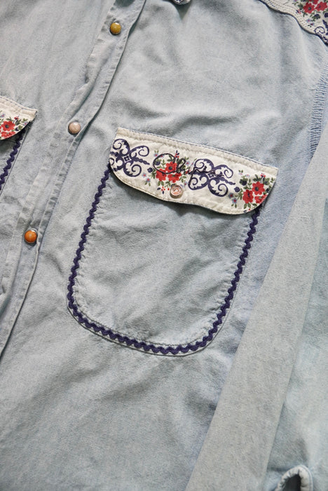 90s CHIPIE chambray western shirts