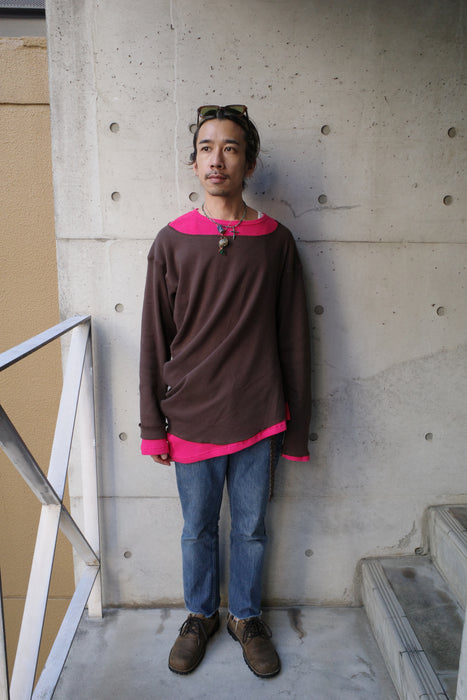 NAM Banana Ensemble Tee Brown/Pink size1