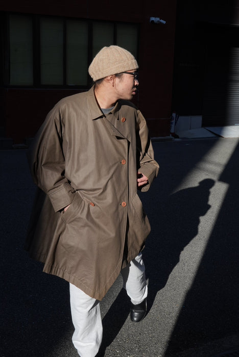 80s ISSEY MIYAKE oild cotton WIND COAT