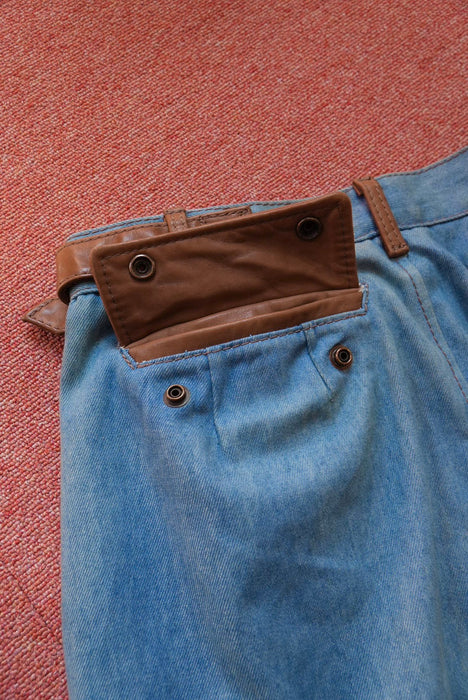 80s THE LEATHER RANCH DU CAIR leather custom denim