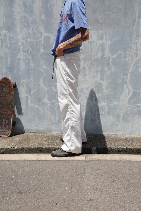 70s Levi's ACTION SLACKS white chambray pants