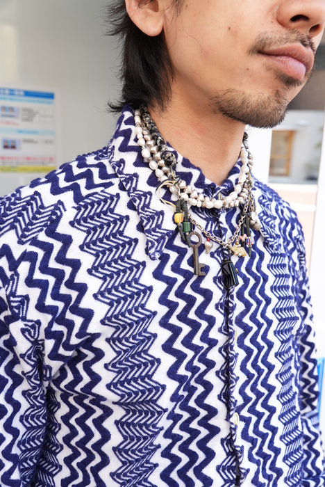 70s ENRICO CAPPUCCI knit beach shirt