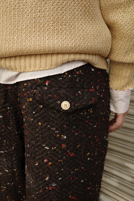HAPPYEND HOKKORI tweed pants CHOCO