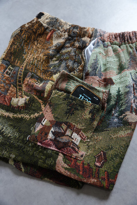 remake jaquard cargo shorts