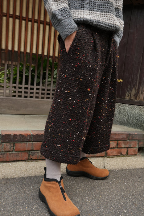 HAPPYEND HOKKORI tweed pants CHOCO