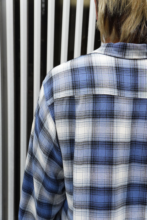 60s unknown check rayon shirt