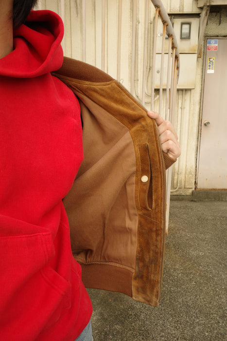 80s BANANA REPUBLIC suede bomber jacket "Safari & Travel"