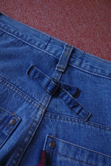 90s FUBU gimmick denim with leather goods