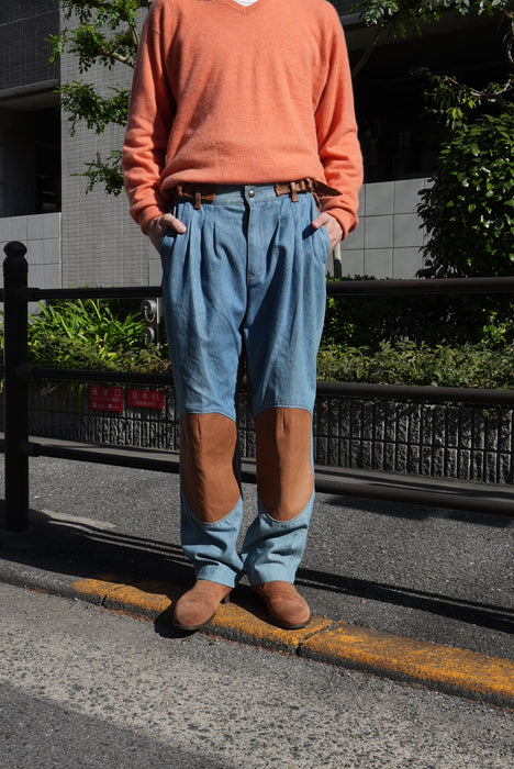 80s THE LEATHER RANCH DU CAIR leather custom denim