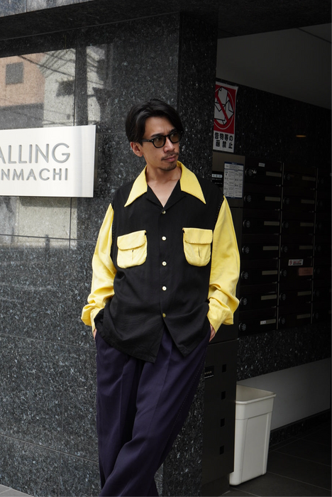 80s Cad Zoots  rayon gabardine shirt