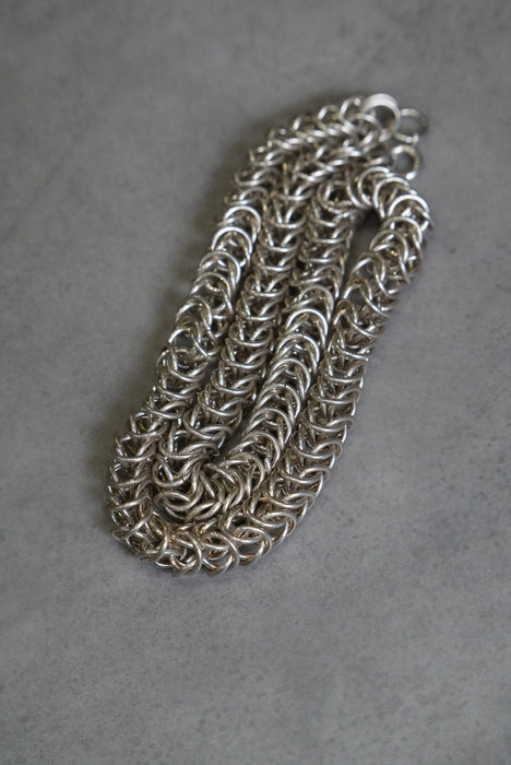 snake silver chain choker