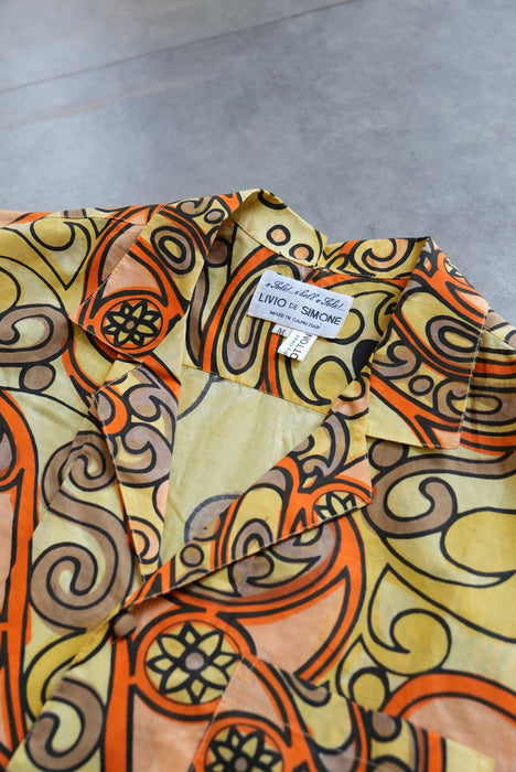 80s LIVIO DE SIMONE tribalpattern shirts