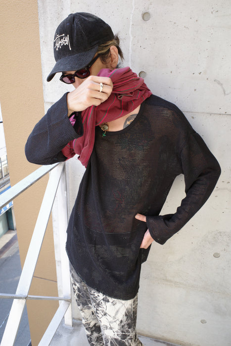 HAPPYEND mesh tee black