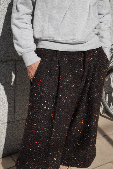 HAPPYEND HOKKORI tweed pants CHOCO