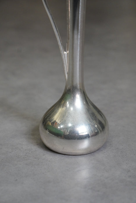 silver bud vase