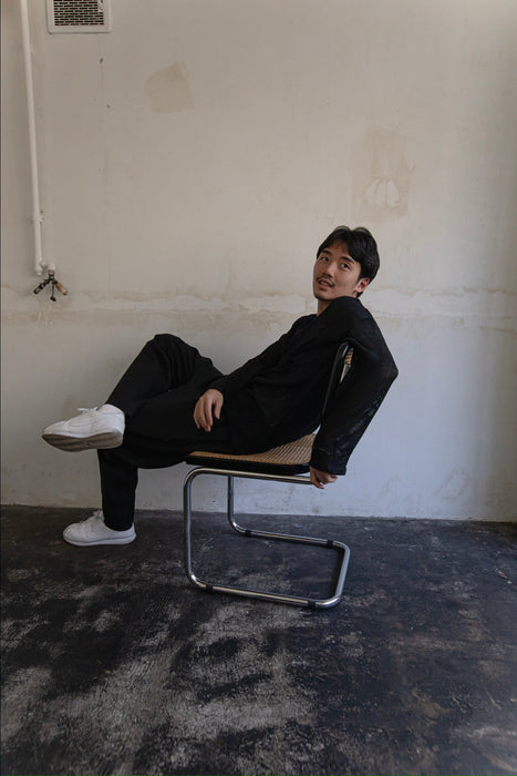 HAPPYEND mesh tee black