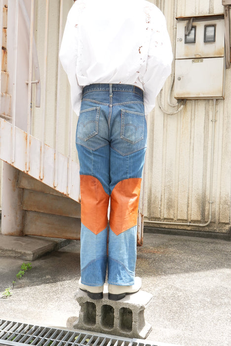 60s Hand Made by Denim Evalution leather 501 "E"