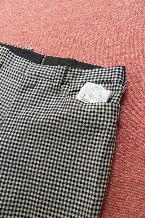 6.70s Don Poker gingham tapered slacks
