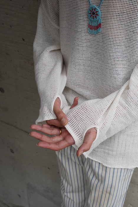 HAPPYEND mesh tee white