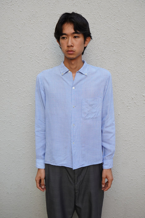 60s Amberley gingham B.D.shirt