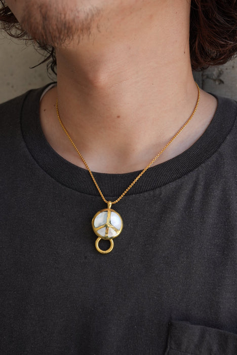 handmade brass charm "peace"